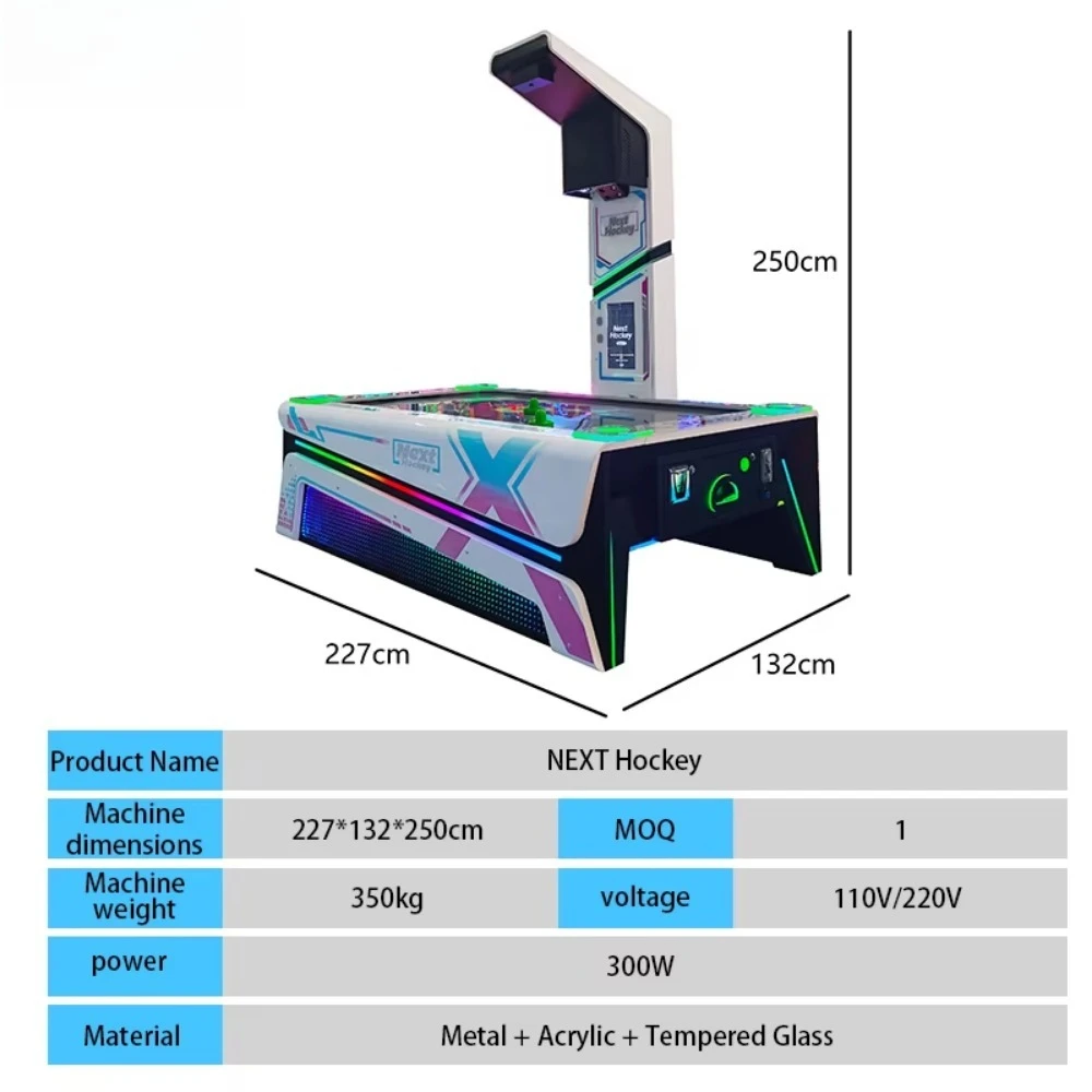 SOURE Interactive Air Hockey Table with LED Video Display Scoreboard Coin Op Sports Arcade Machine for Shopping Mall Game Zone view 5