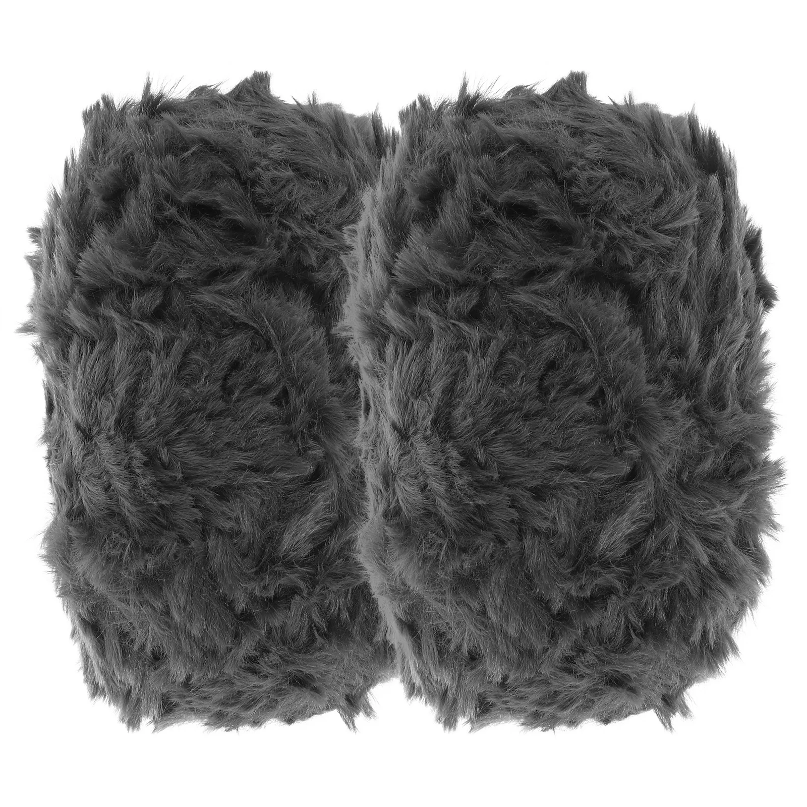 

2 PCS Imitation Mink Wool Yarn Faux Eyelash White Blanket Shawl for Crocheting