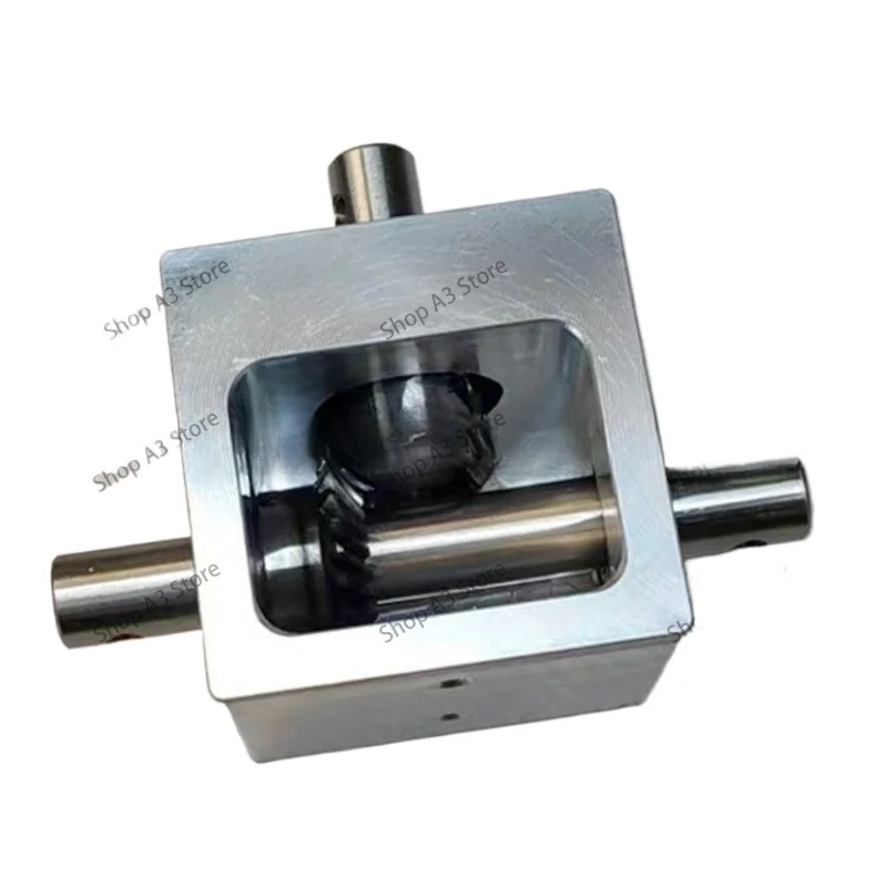 Small spiral bevel gear rotator speed ratio 1:1 shaft diameter 12 mm 90 degrees right angle drive reversing gearbox
