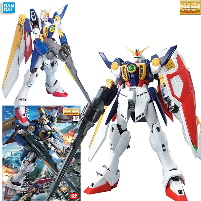 

Bandai оригинальный MG 1/100 pb limit WING GUNDAM модель комплект аниме экшн-истребитель в сборе модель игрушка в подарок для детей
