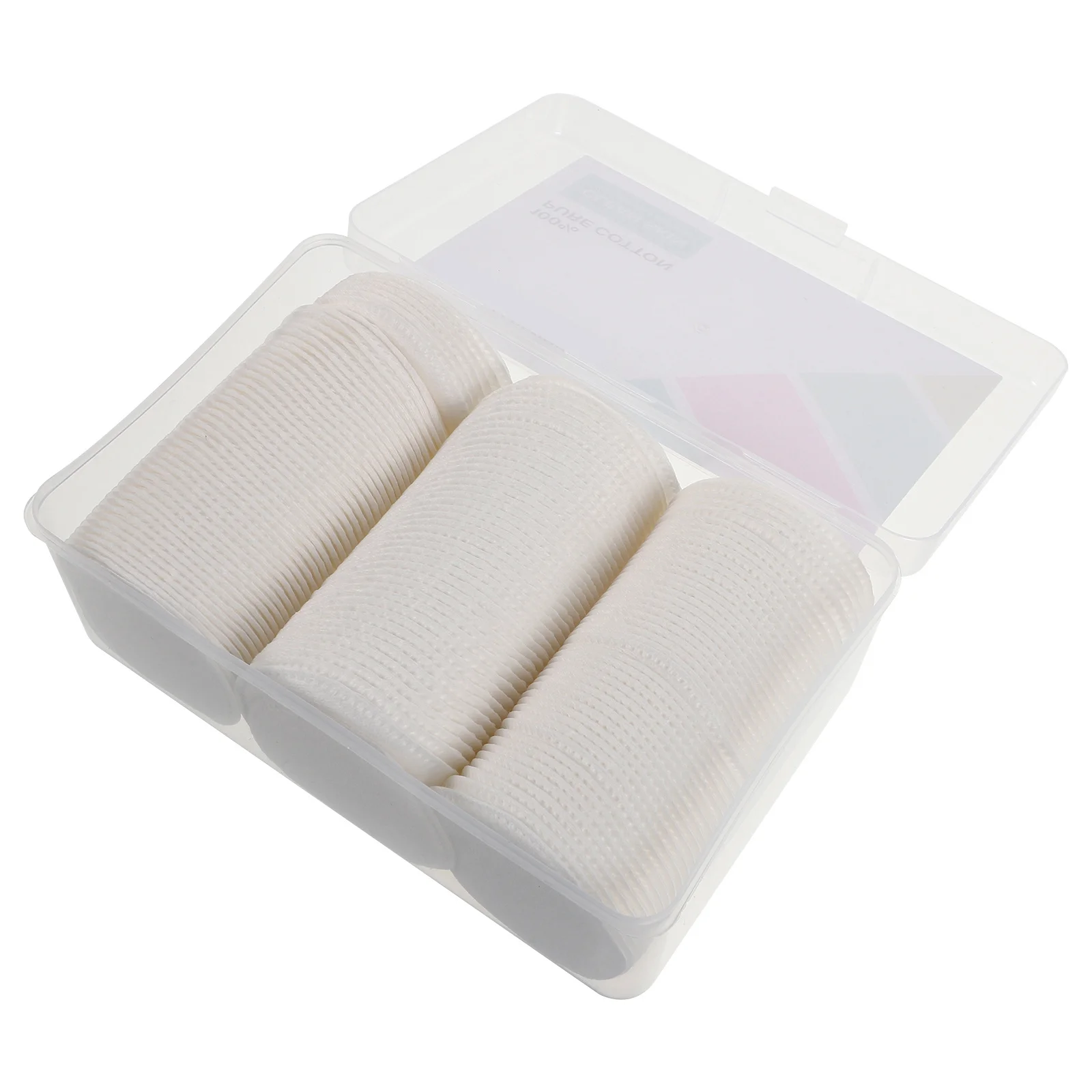 1 caixa de almofadas de algodão descartáveis de camada tripla rosto removedor de maquiagem amigável à pele rodadas para salões de beleza uso doméstico limpar
