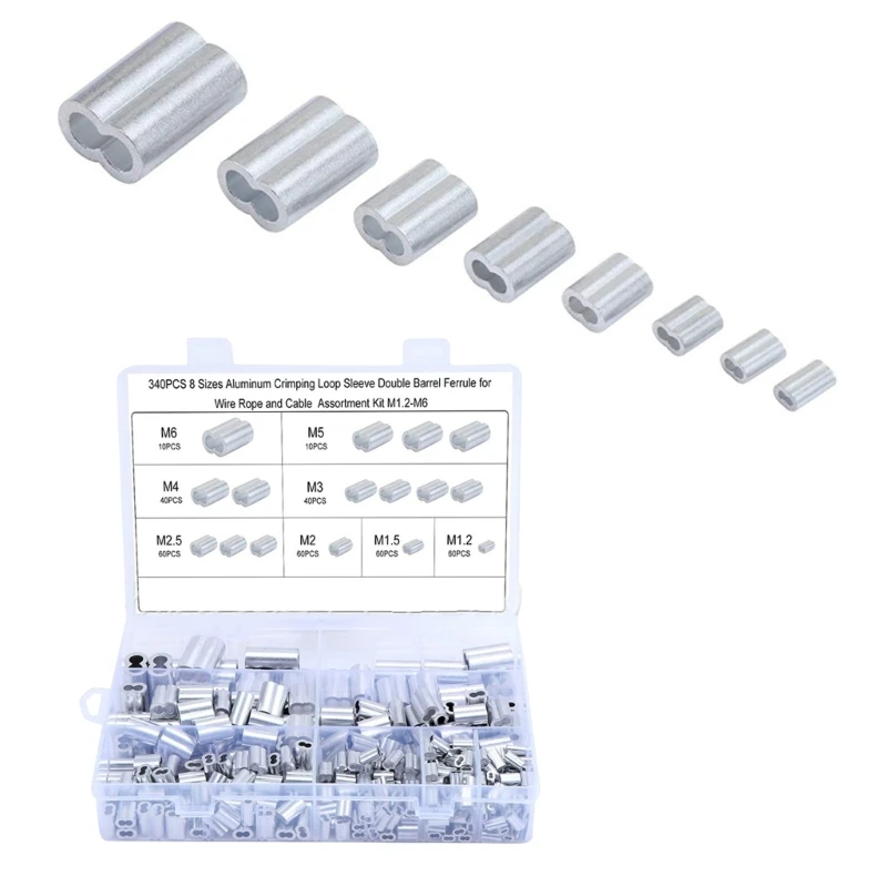 Professional Rope Clamps Aluminium Crimping Looping Choke Clamps for Expander Rope Tarpaulin Rope and Rubber Rope Corrosion