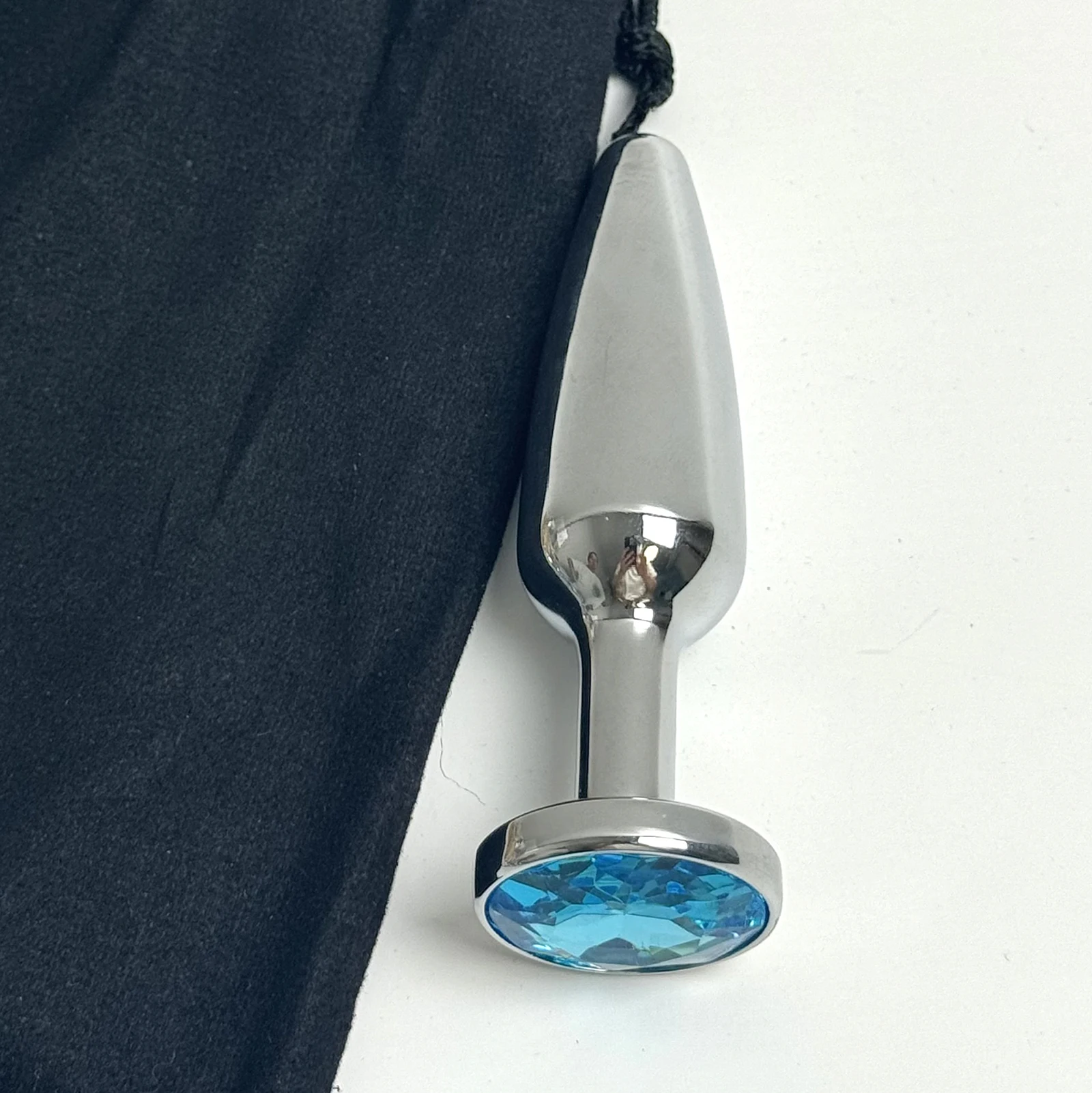 Lake Blue Gem Silver Metal Anal Plug Set by Dream Vibe Anal Trainer Kit Prostate Sex Toy Unisex Couple Backdoor Intimate Gift - view 2