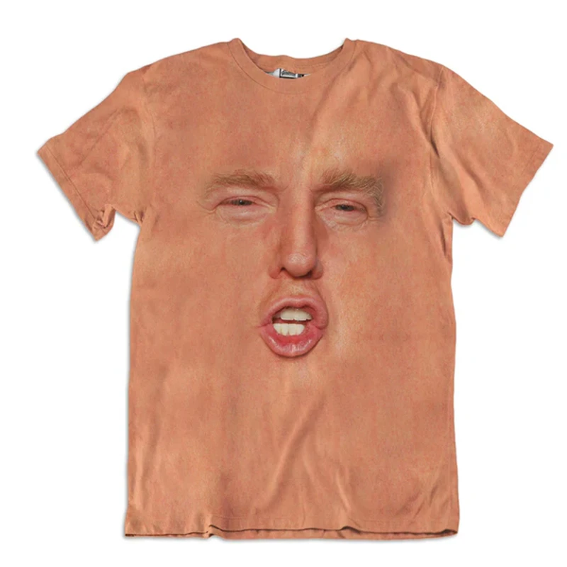 2025 Donald Trump Face Print T-shirt Funny Streetwear O-neck Plus T Shirts Humour Gift Personality Trend New Design Unisex Tee