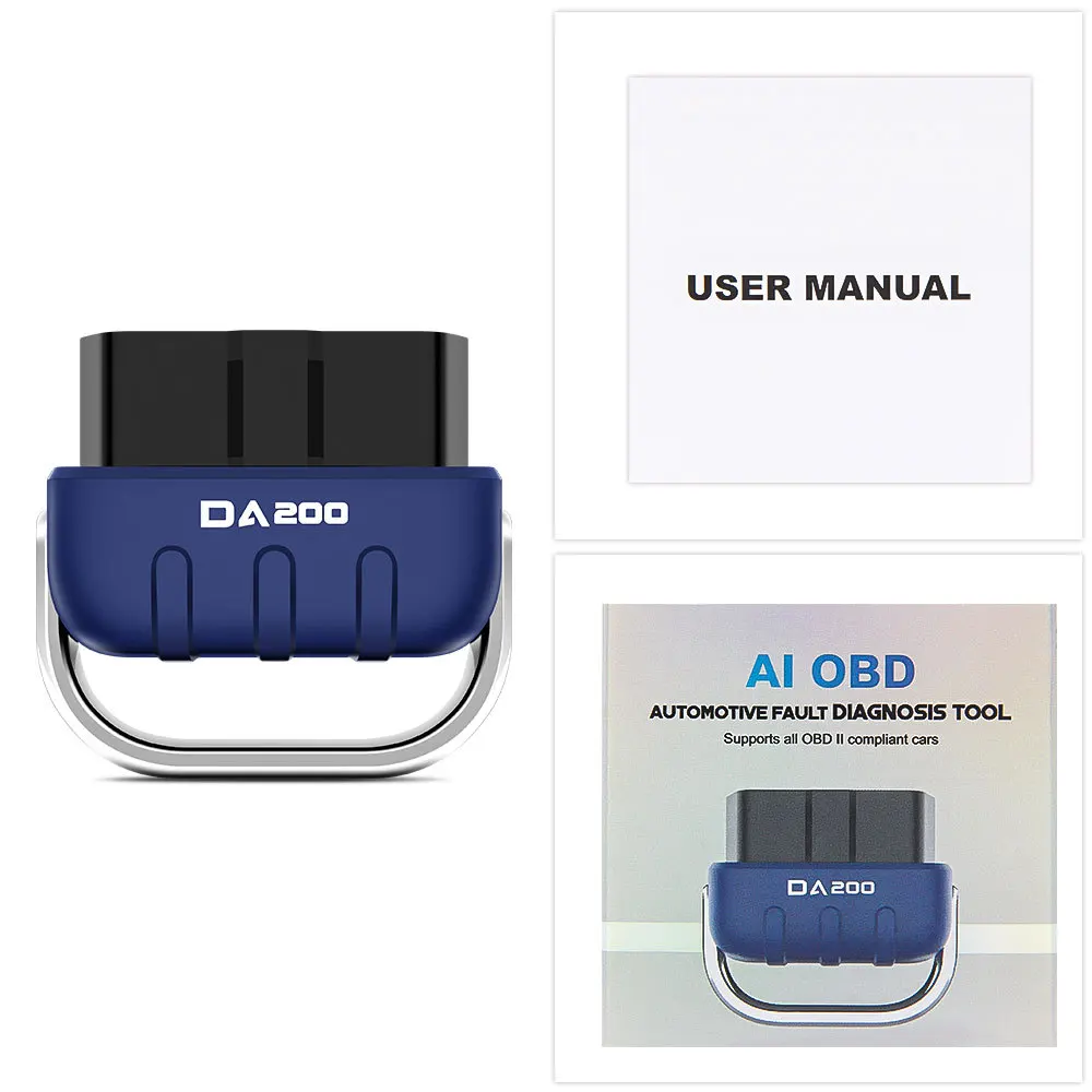 

Беспроводной автомобильный сканер ELM327 BT5.4 BLE OBD2 DA200 AI с Bluetooth и чипом PIC18F25K80 для диагностики состояния автомобиля