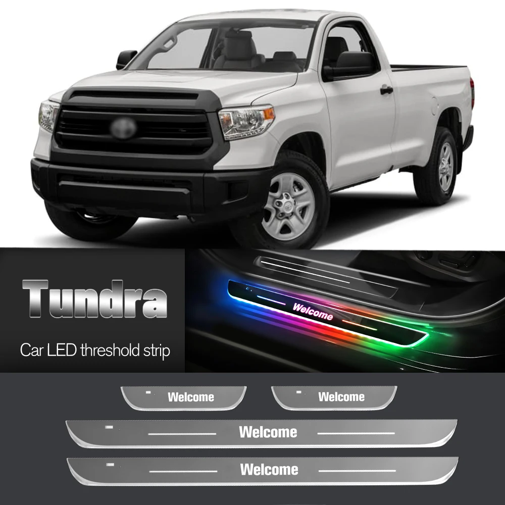 

Car Door Sill Light For Toyota Tundra 1999-2023 2007 2008 2010 2014 Customized Logo LED Welcome Threshold Pedal Lamp Accessories