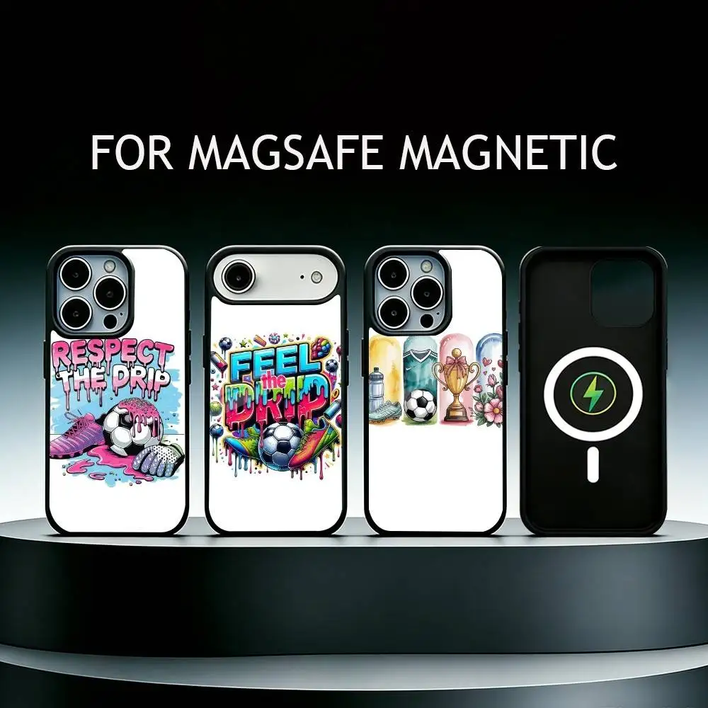

2026 World Football Phone Case For iPhone17,16,15,14,13,12,11 Plus,Pro Max Magnetic For Magsafe Wireless Charging