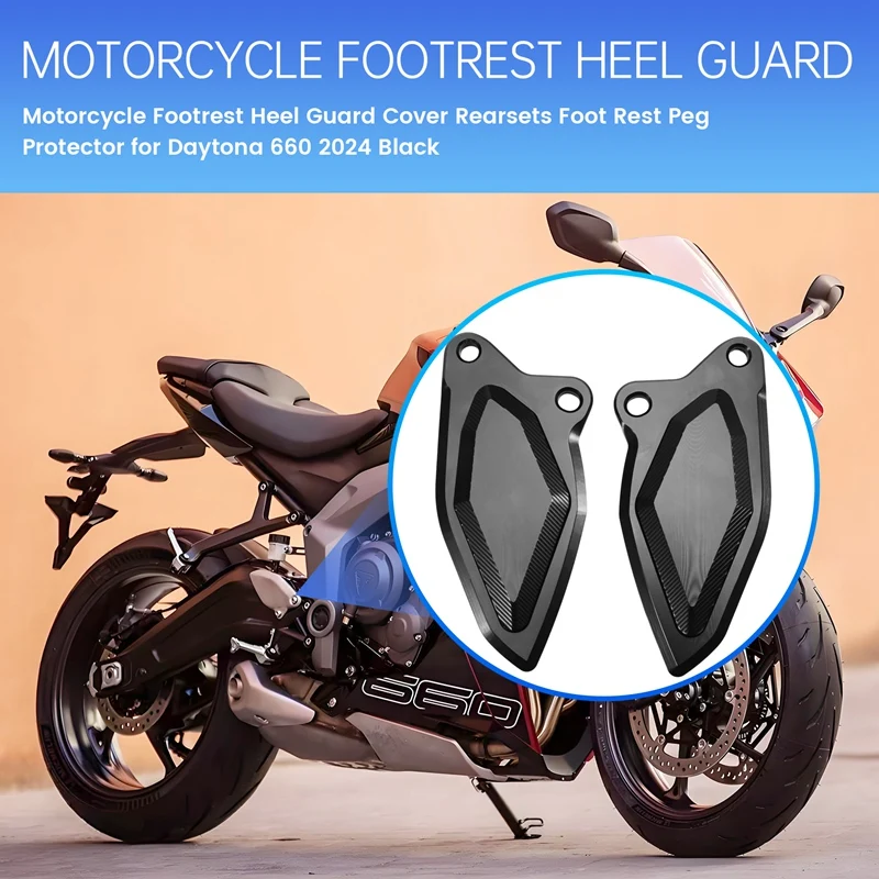 

M0t-rMotorcycle Footrest Heel Guard Cover Rearsets Foot Rest Peg Protector for Daytona 660 2024