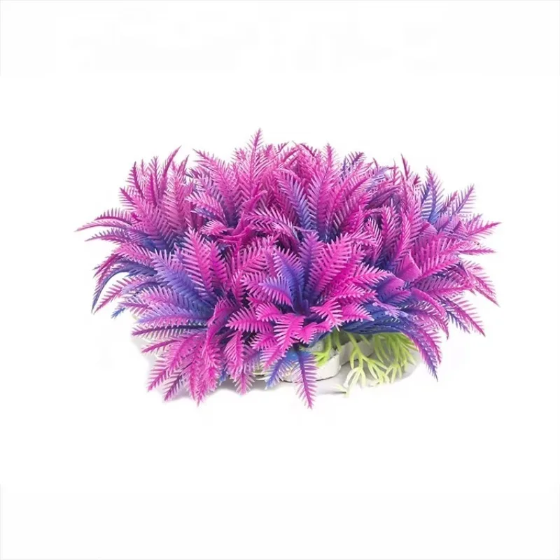 

10 шт. Декор для аквариума: красочные искусственные пластиковые водные растения, водная трава