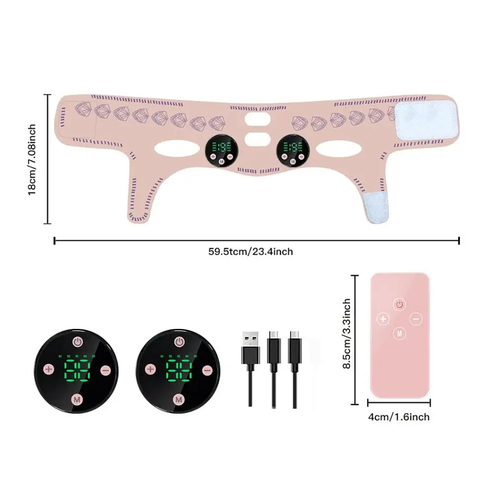 EMS Face Contorno Máscara, Massagem Na Cabeça, Linha V Lifting, Shaping, Facial, Slimming Strap, Elétrico, Carregamento USB, Reduzir o Chin Duplo