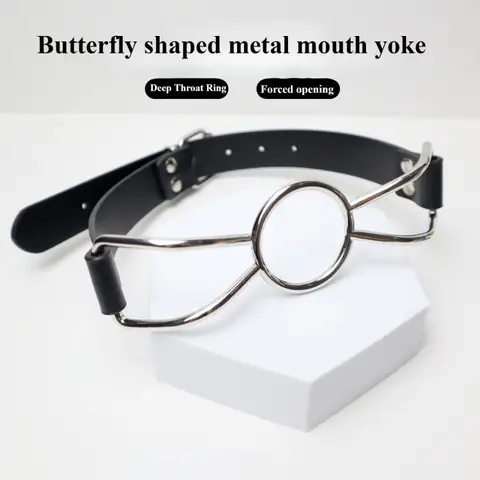 SM Gag Ball Deep Throat Submissive Training Forced Open Mouth Fetish Toy Couples BDSM Gear Breathable Silicone Gag