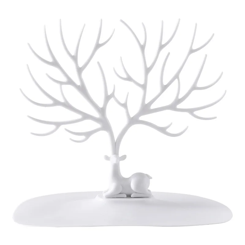Jewelry Display Stand Tray Tree Storage Racks Earrings Necklaces Rings Jewelry Boxes Case Desktop Organizer Holder Make Up Decor