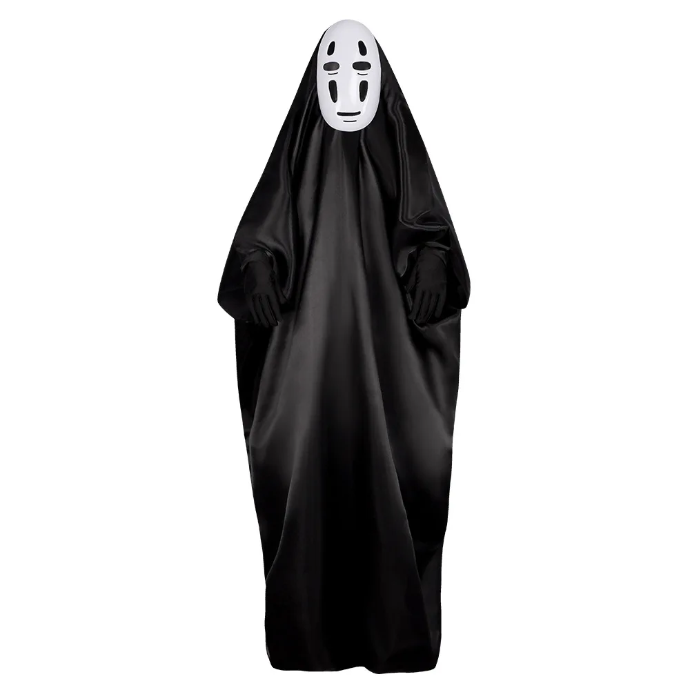 

Halloween Spirited Away No Face Man Cosplay Costume Mask Black Adult Child Size