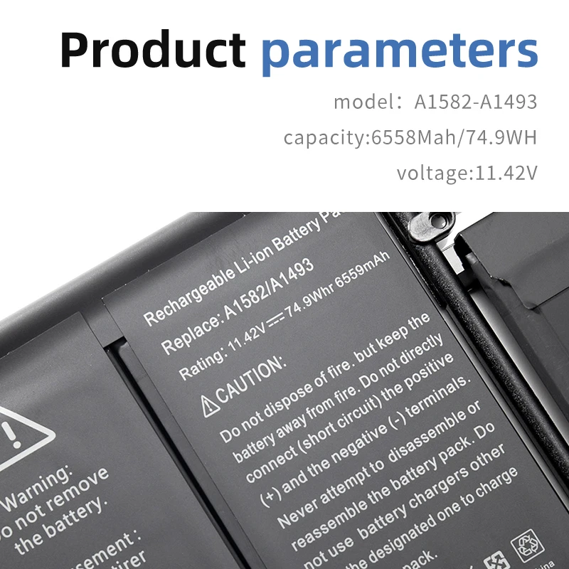 SUOZHAN バッテリー MacBook Pro MacPro 13 インチ A1502 (2015 年) ME865 ME864 MF839 A1493 A1582 A1582-A1493 純正ノートパソコンバッテリー