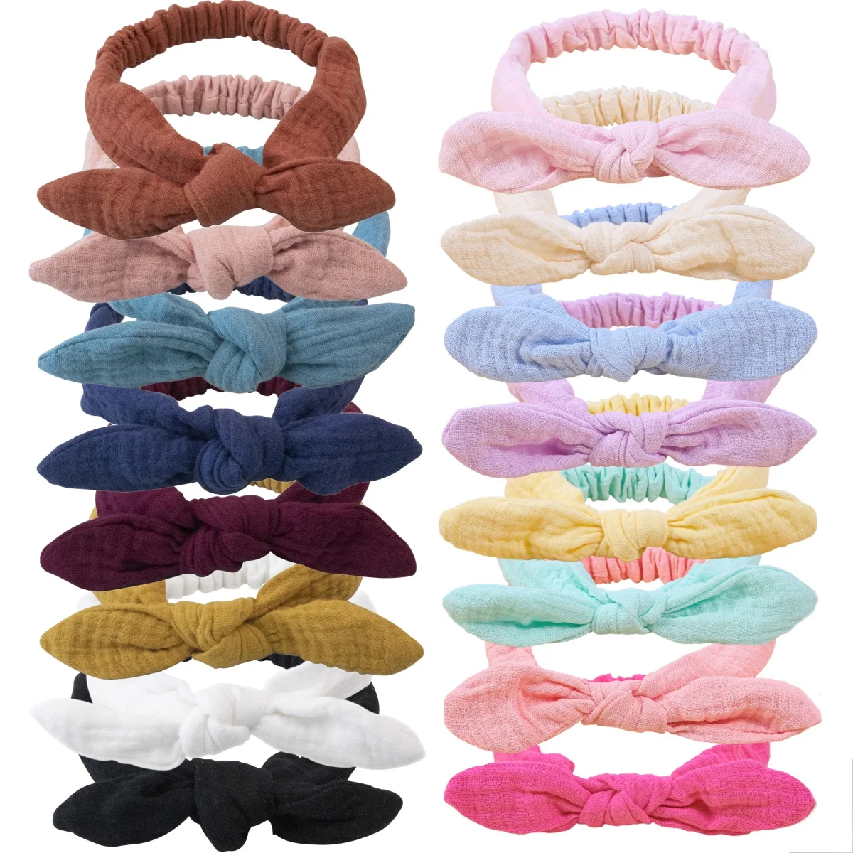 

4 шт. детские повязки на голову, эластичные мягкие банты для волос для новорожденных, повязки на голову для маленьких девочек, детский тюрбан, повязка на голову для младенцев, аксессуары для волос