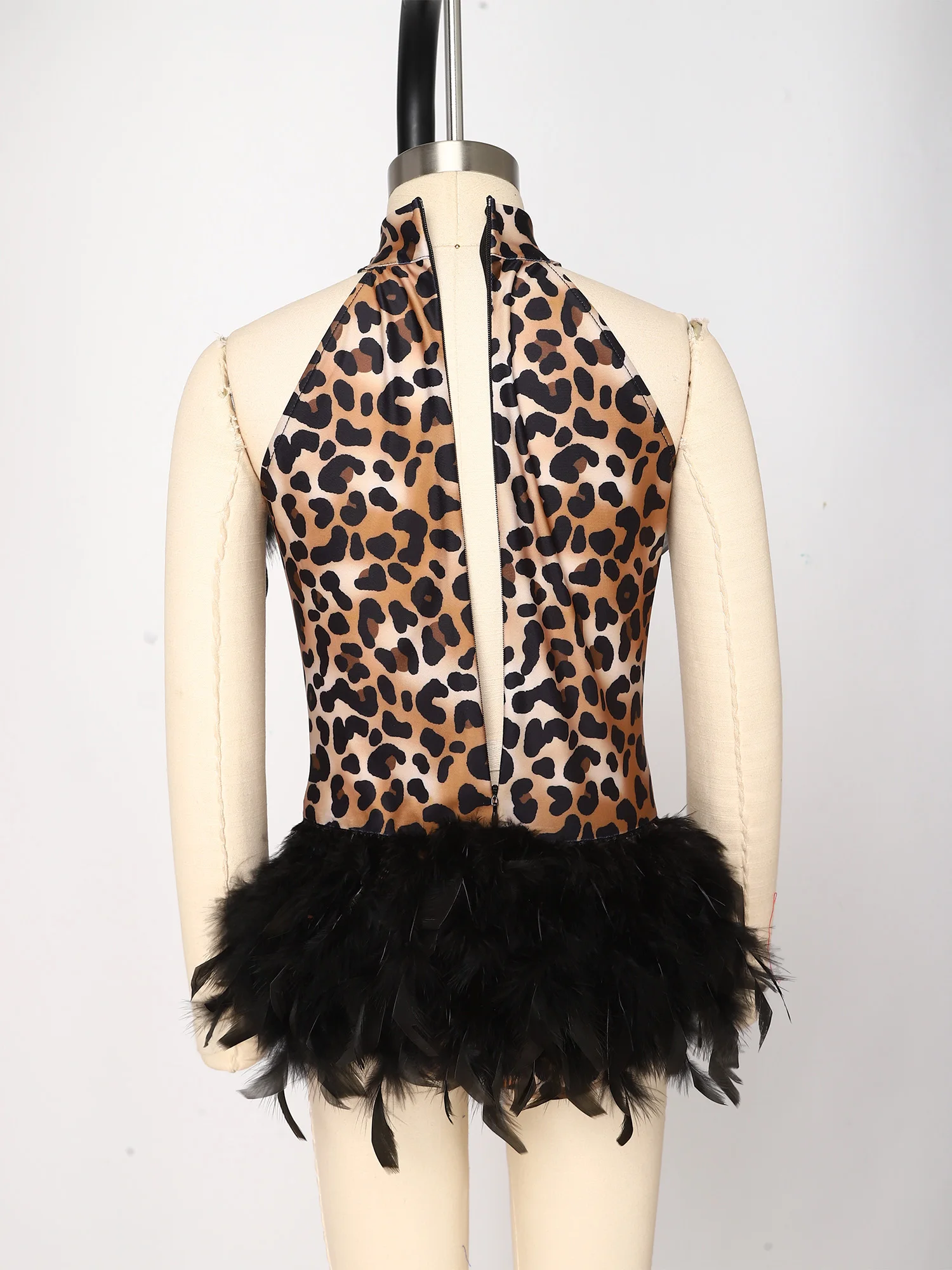 Disfraz de Dálmata para Halloween, Leotardo con Estampado de Leopardo para Niñas, Mono de Cavernícola, Traje de Gimnasia con Falda de Plumas para Ballet y Danza