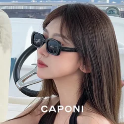 CAPONI Brand New Fashion Women's Sunglasses TR-90 Frame Rectangle Style Polarized Sun Glasses UV400 Protection Shades CP7573
