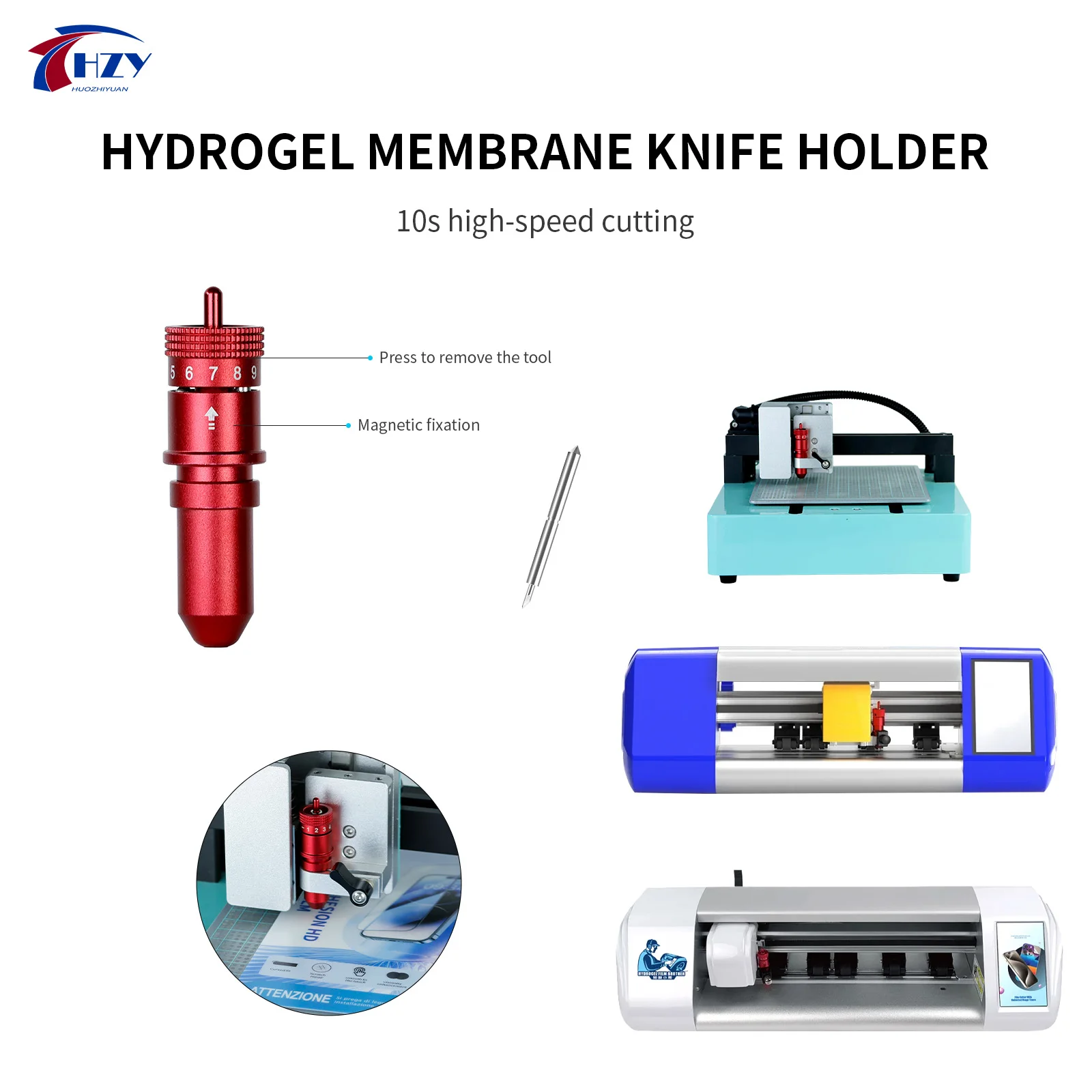 

Universal 45° Plotter Auto Blade Holder for Sunshine SS-890C Y22 Ultra Films Cutting Machine Hydrogel Film Cutting Knife Blade