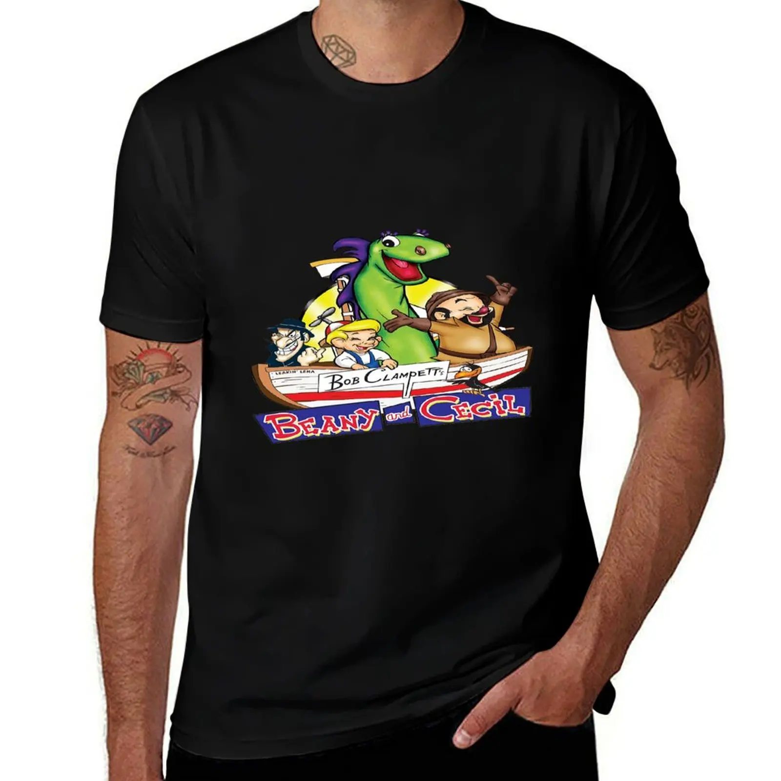 beany and cecil cartoon T-Shirt Streetwear Print Tee Shirt T-Shirt