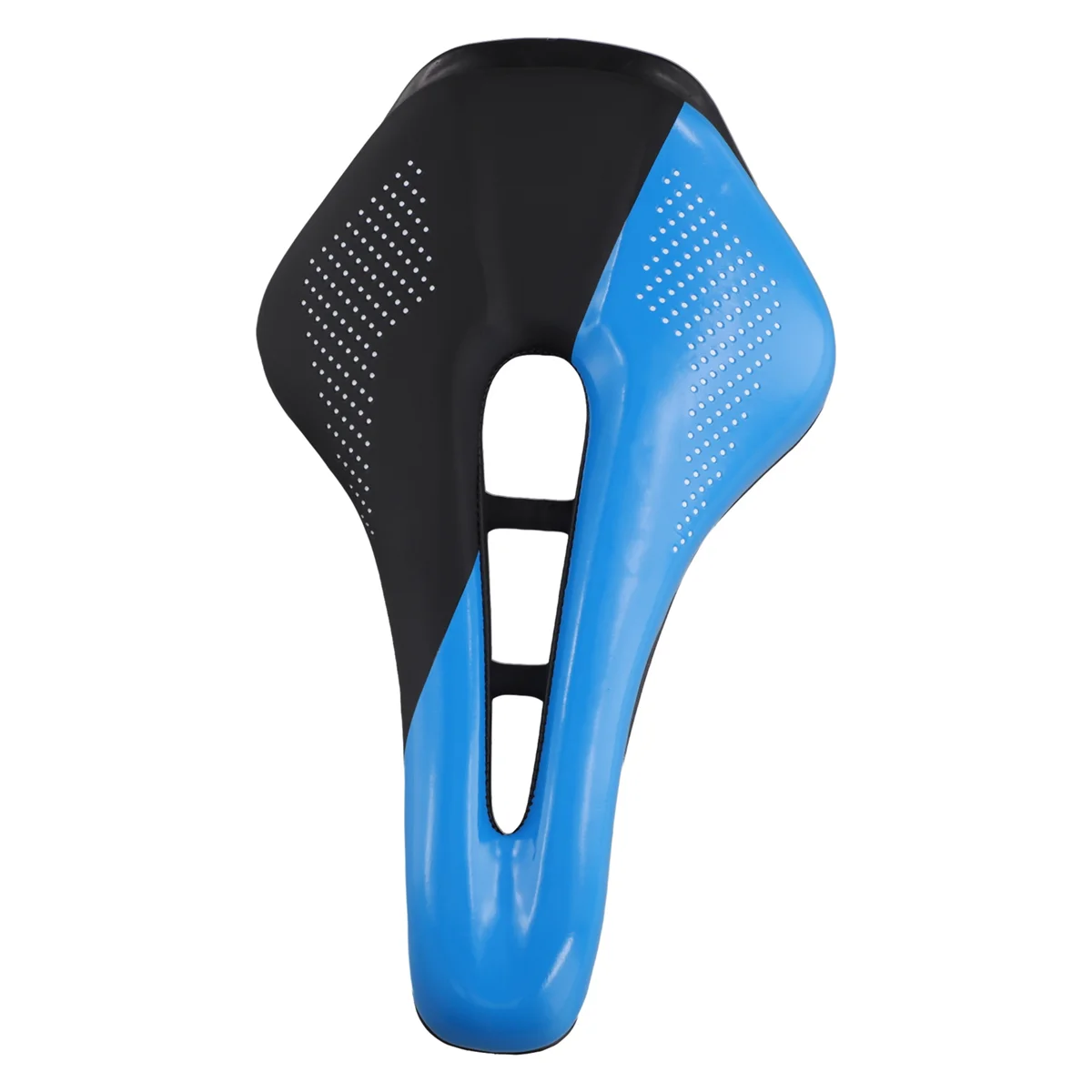 Ultralight Road Bike Saddle Short Nose Bicycle Seat PU Leather Hollow Prostatic Saddle Bicycle Parts Black Blue