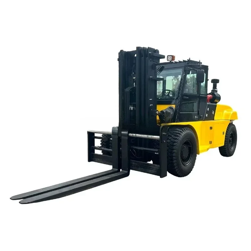 

YG Индивидуальный 12-тонный вилочный погрузчик, сверхмощный дизельный вилочный погрузчик 13T 15T 16T с 3-ступенчатой мачтой, высокий подъем 6M для грузовых автомобилей