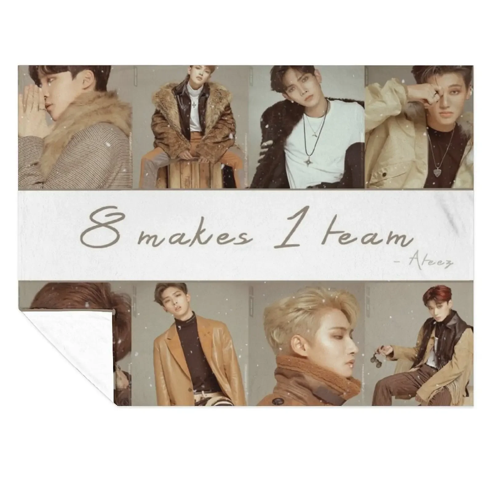 

ATEEZ -8 makes 1 team Throw Blanket Summer For Decorative Sofa anime Large Blankets