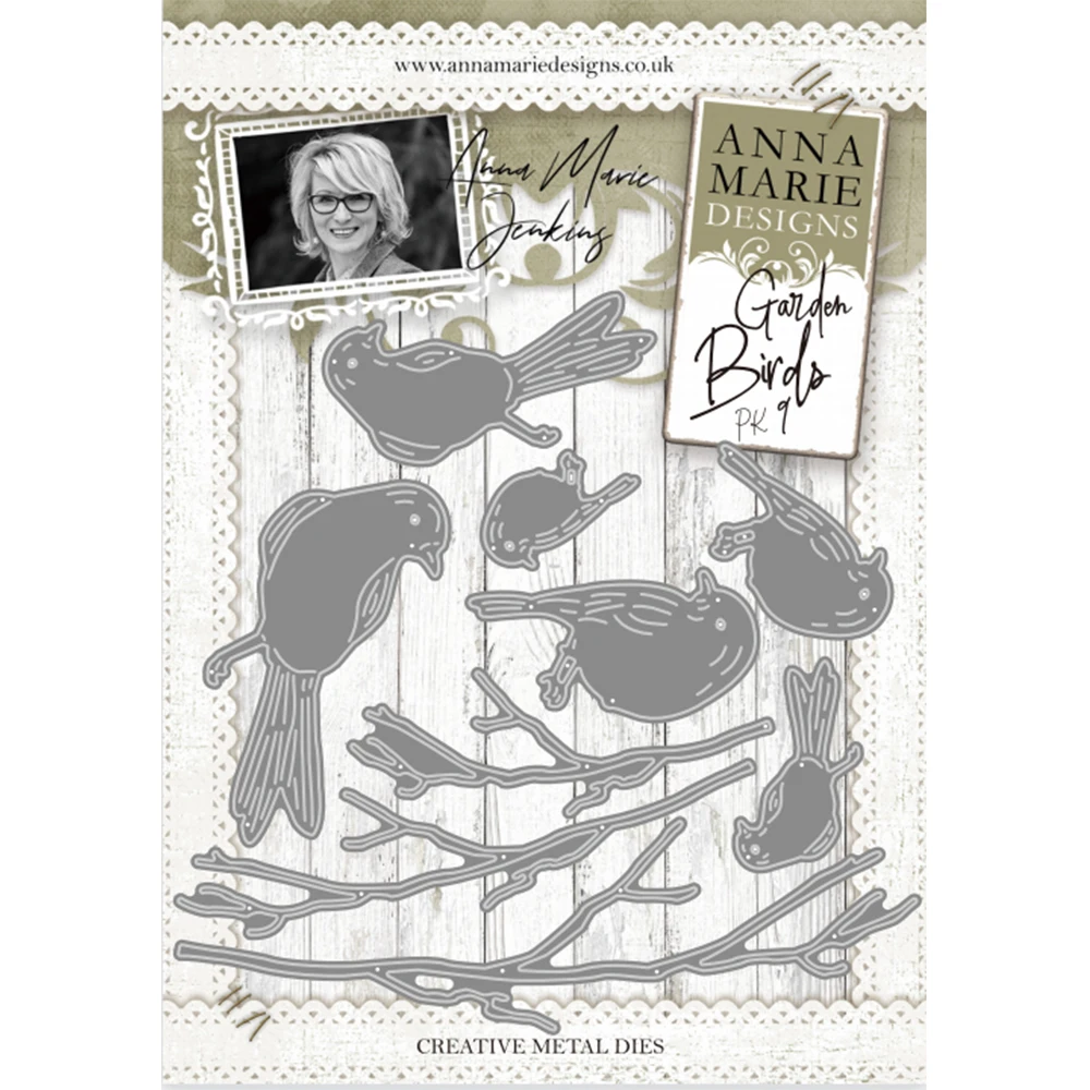 

Metal Cutting Dies Garden Birds Die Set Scrapbook Decoration Stencil Embossing Template Craftsmanship DIY Greeting Card Handmade