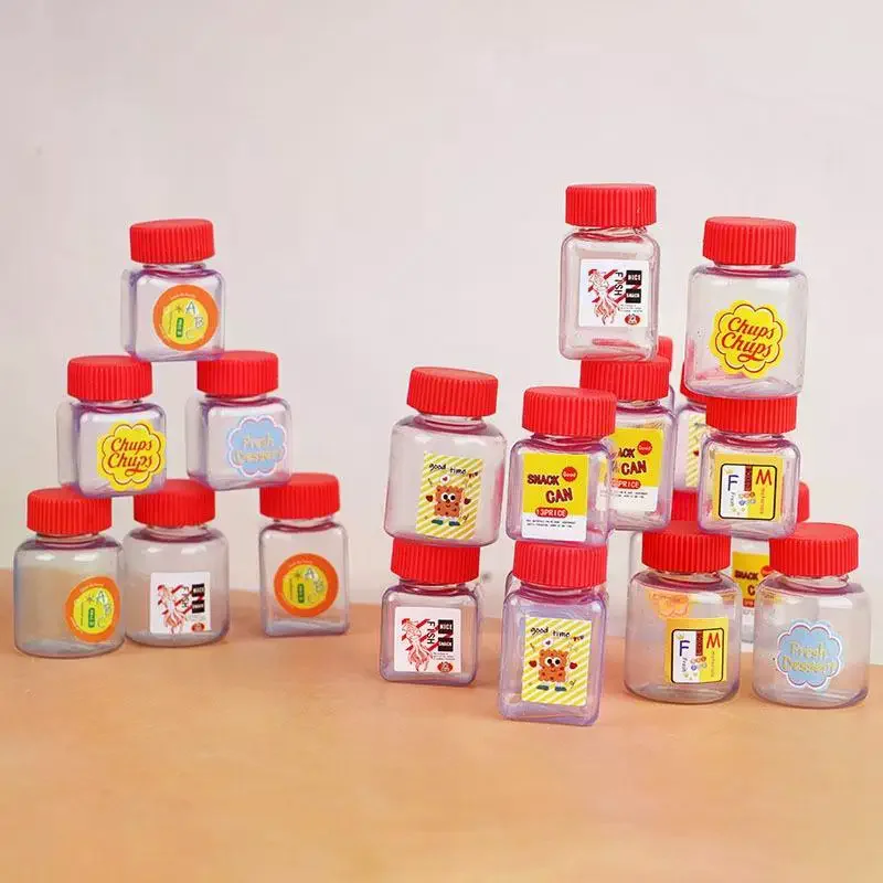 Pot de collation de Simulation pour maison de poupée 1/12, 10 pièces, pots de bonbons, bouteilles vides, modèle pour décoration de maison de poupée, jouets de jeu pour enfants, cadeau