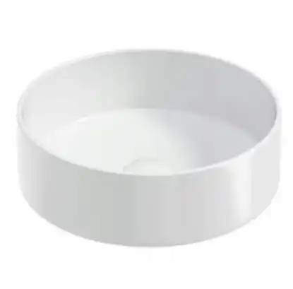 Keramische aanrechtbladwastafel 36x36x12cm rond badkamer