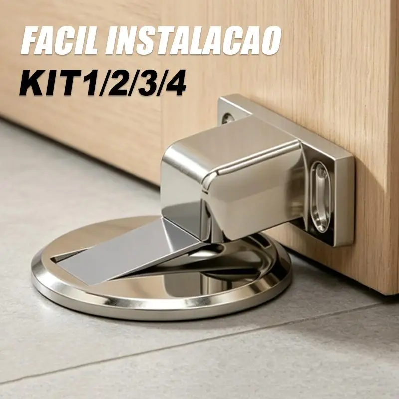 Magnetic Door Stop Stainless Steel Door Holder Stopper: Hidden Door Catch Furniture Hardware Floor