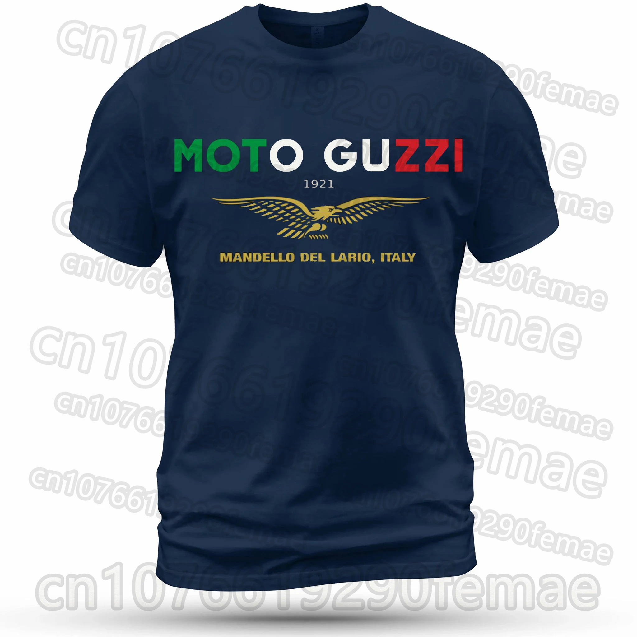 

MOTO GUZZI Motorcycle Print T-Shirt | 2026 Spring/Summer Breathable Cotton | Men’s Casual Versatile Top | Daily, Party & Sports