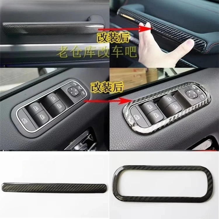 Dry Carbon Fiber Interior Trim Kit G Class W464 G63 2019+ High Glossy Finish Stylish Body Parts Add-On No Modifications Paste-On