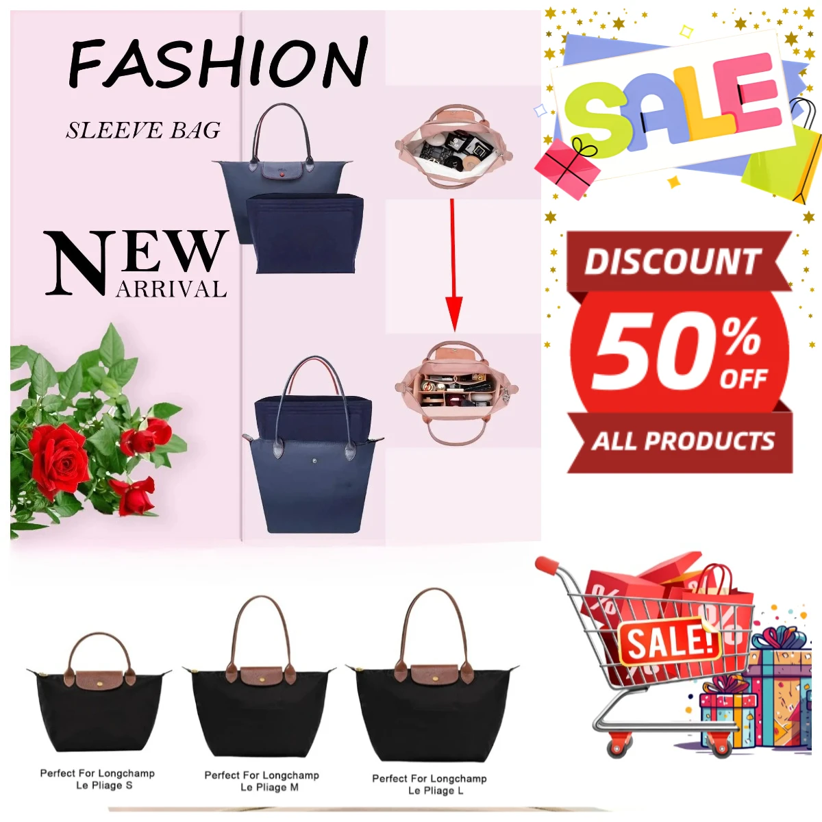 

For Longchamp Lining Dinner Wallet Key Mommy Makeup Briefcase Leather Short Long Wallet Makeup Evening Handbag Leisure Luggage