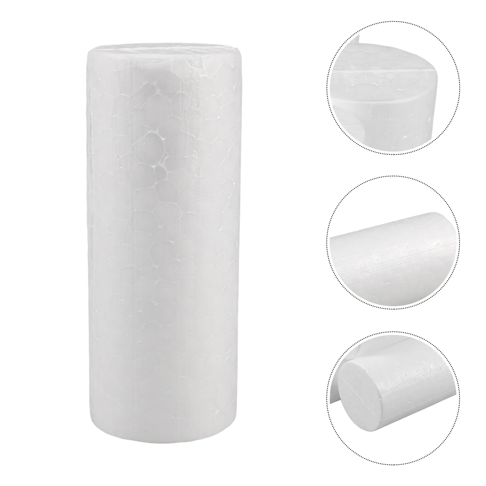 10Pcs White Foam Cylinders For Christmas Crafts Polystyrene Foam Tubes For Diy Decorations Crafting And Modeling 10 X 4 CM