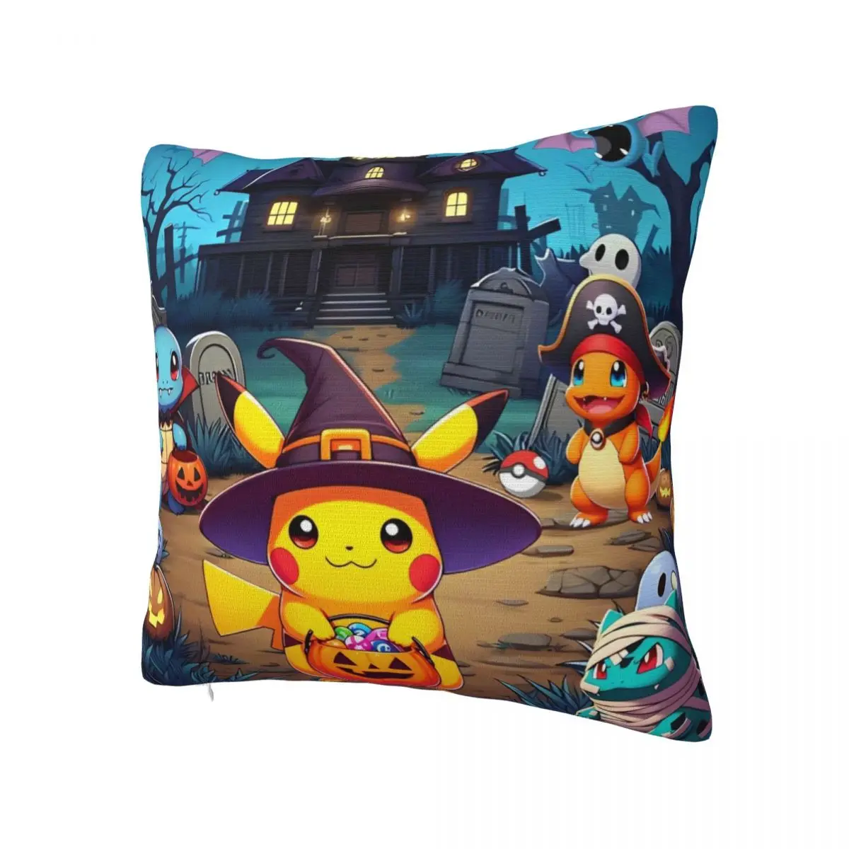 Pokemon Pikachu Halloween Birthday Pillow Case Funny Pillow Cover Soft Cushion Cover Pillowcases For Wedding Party Home Decor