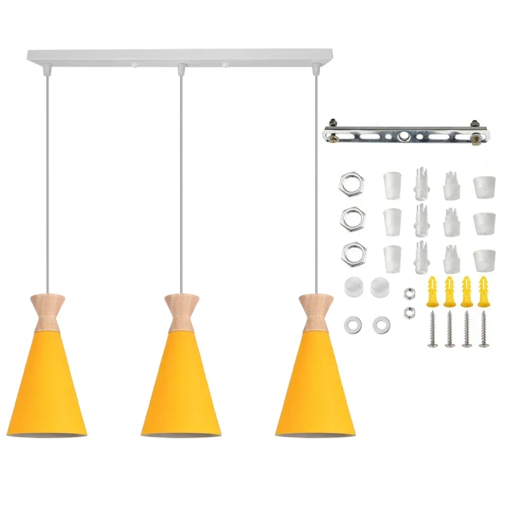 Nordic 3 Heads Pendant Lights Modern Hanging Lamps Minimalist Simple Light Multicolor Lamp for Dining Room coffee bar Home Decor