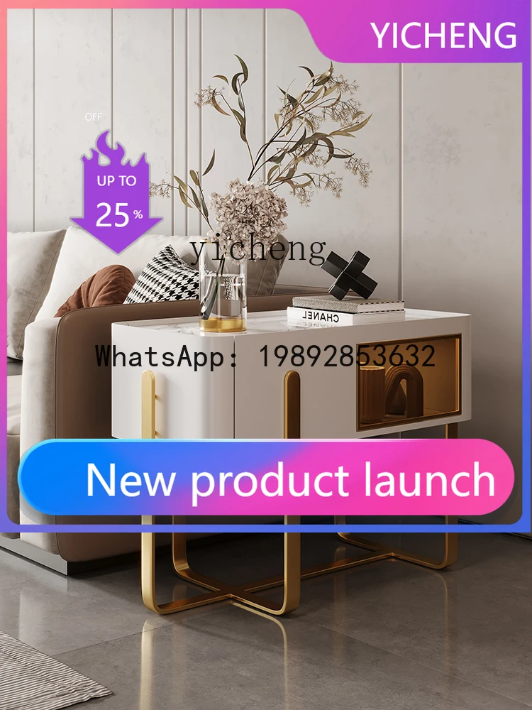 

X6 Sofa Side Table Movable Side Cabinet Living Room Rock Board Storage Cabinet Corner Table