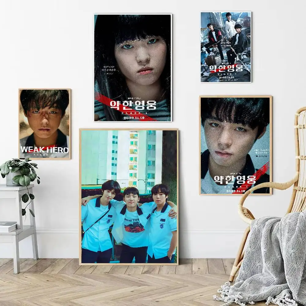 TV Drama Weak Hero Class 1 Cartoon Anime Poster Watercolor Art Kids Room Decoration Wall Hanging Painting Kids Gift