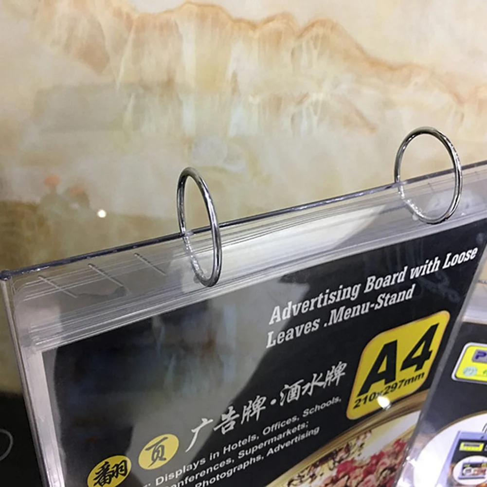 Delicate Texture-2X A4 Flip Table Menu Stand Multi-Page Table Card Rack Menu Display Stand Menu Holder
