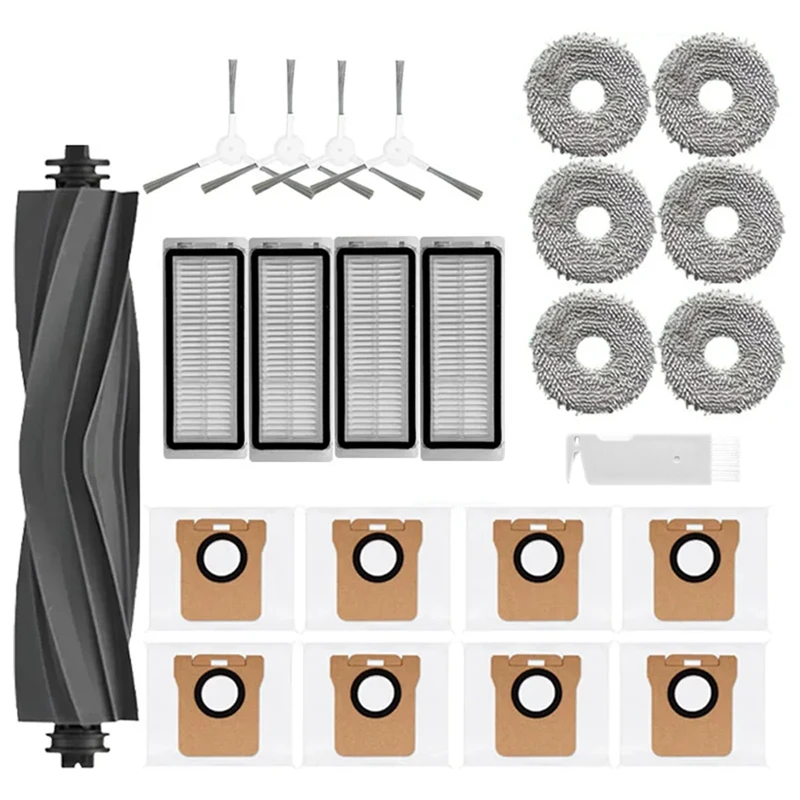 

Запасные части для робота-пылесоса Dreame L20 Ultra L30, резиновая основная и боковая щетки, насадка на швабру, фильтры НЕРА, мешок для пыли