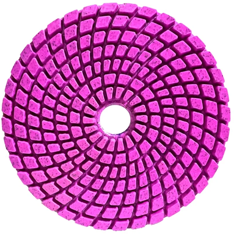 10 Stück 4 Zoll Diamant-Polierpads Set 100mm Beton Nass-Polier- und Schleifpads für Marmor Quarzstein Beton Fliesen Scheibe – Detail 1