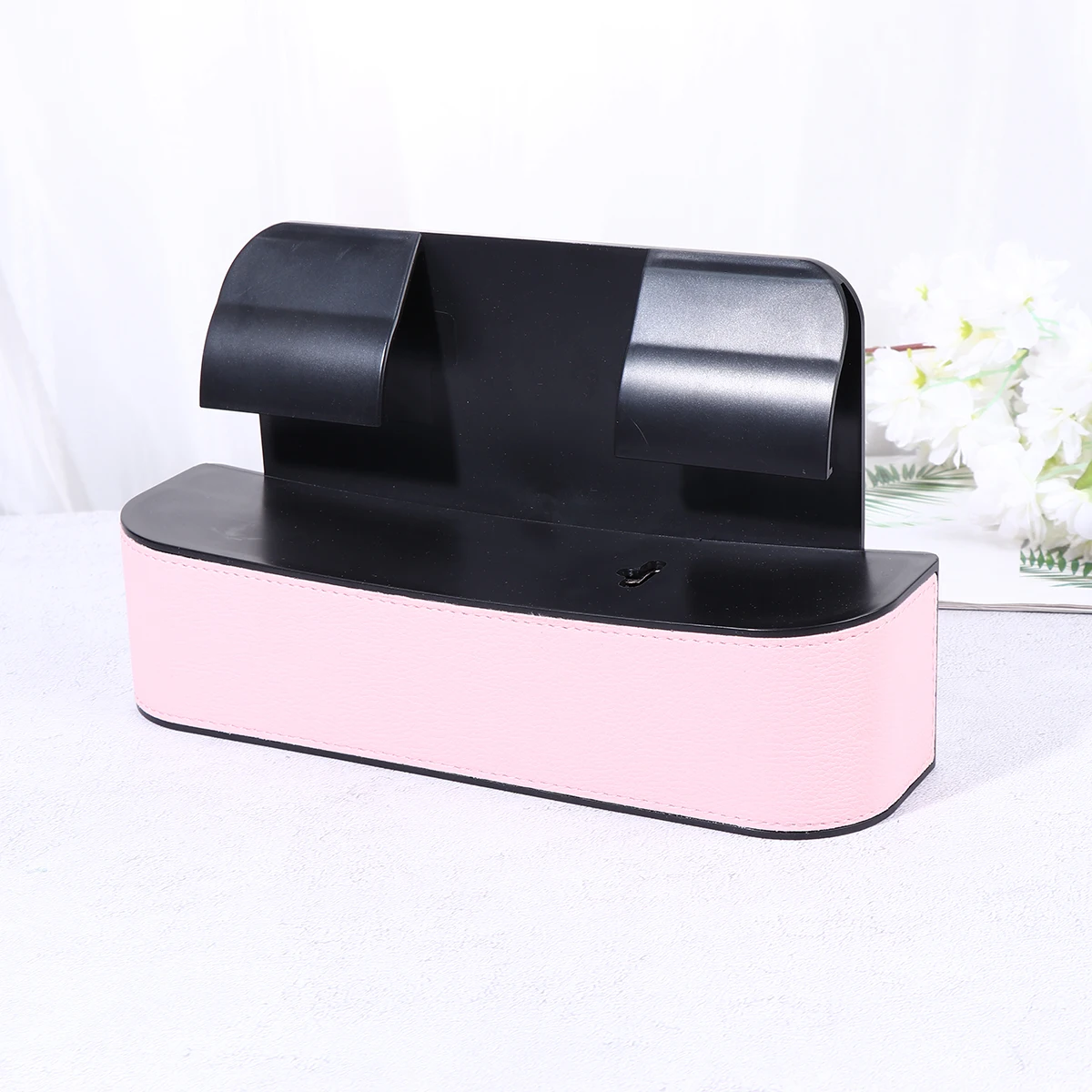 

PU ABS Seat Organizer Heat Resistant Wear Resistant Multifunctional Storage Box Charging Hole for Bottles Phones Keys Console