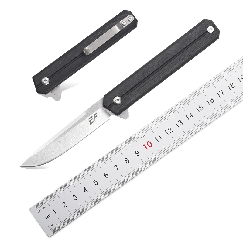 Eafengrow EF64 มีดพับ D2 ใบมีดเหล็ก + G10 Handle Ball แบริ่งมีดการล่าสัตว์กลางแจ้งแคมป์ปิ้งผลไม้มีด EDC เครื่องมือ