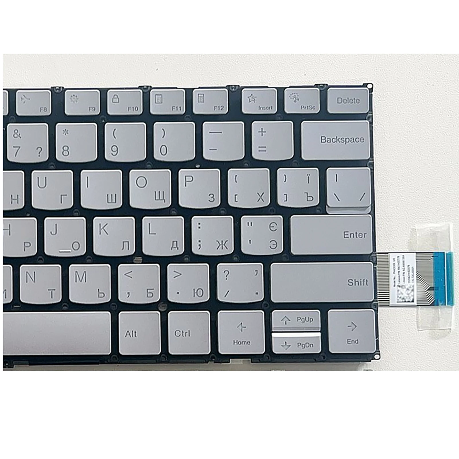 Teclado retroiluminado prateado para laptop Lenovo Yoga Pro 7 14ARP8 Yoga Pro 14s IRH8 APH8 14AHP9 14IRP8 RU