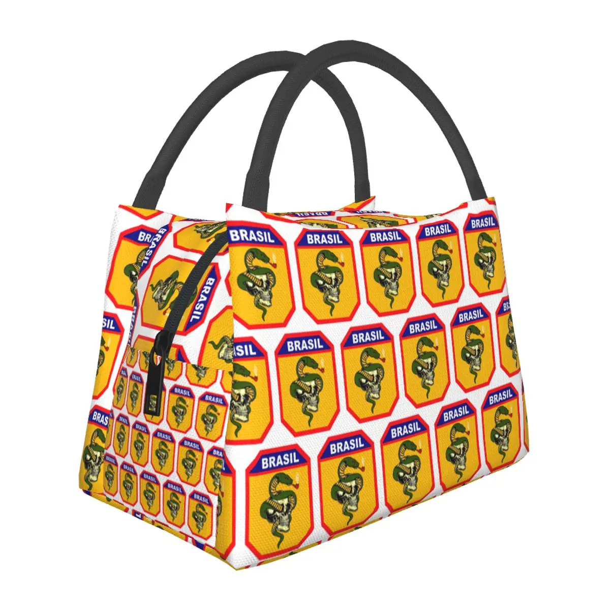 The Smoking Snake Brazilian Expeditionary Force Pacht Lightweight Handheld Insulated Lunch Bag Large Capacity for Adults Picnic