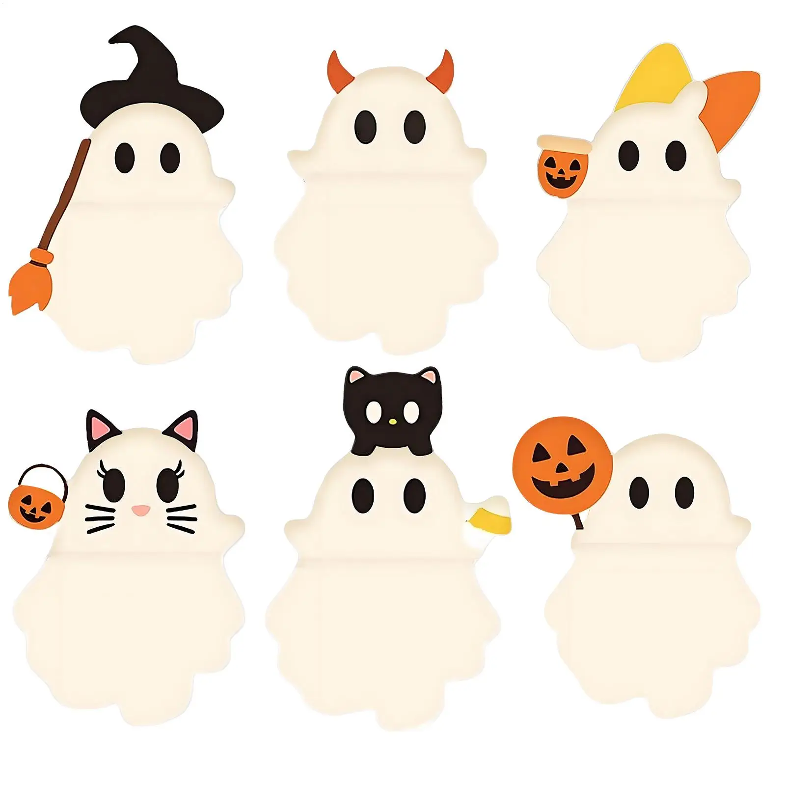 Ghostees Mystery Phone Halloween Ghost Phone Accessories Stick-on Cute Car Decor Rearview Mirror & Dashboard Decorations