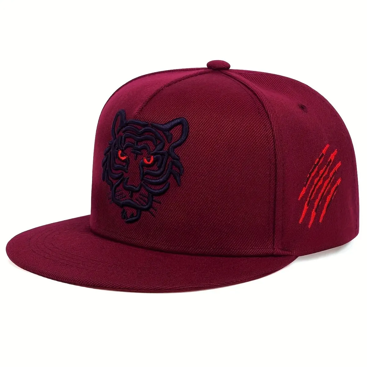 Unisex Tiger Embroidered Hip-hop Hats Outdoor Adjustable Casual Baseball Caps Sunscreen Hat