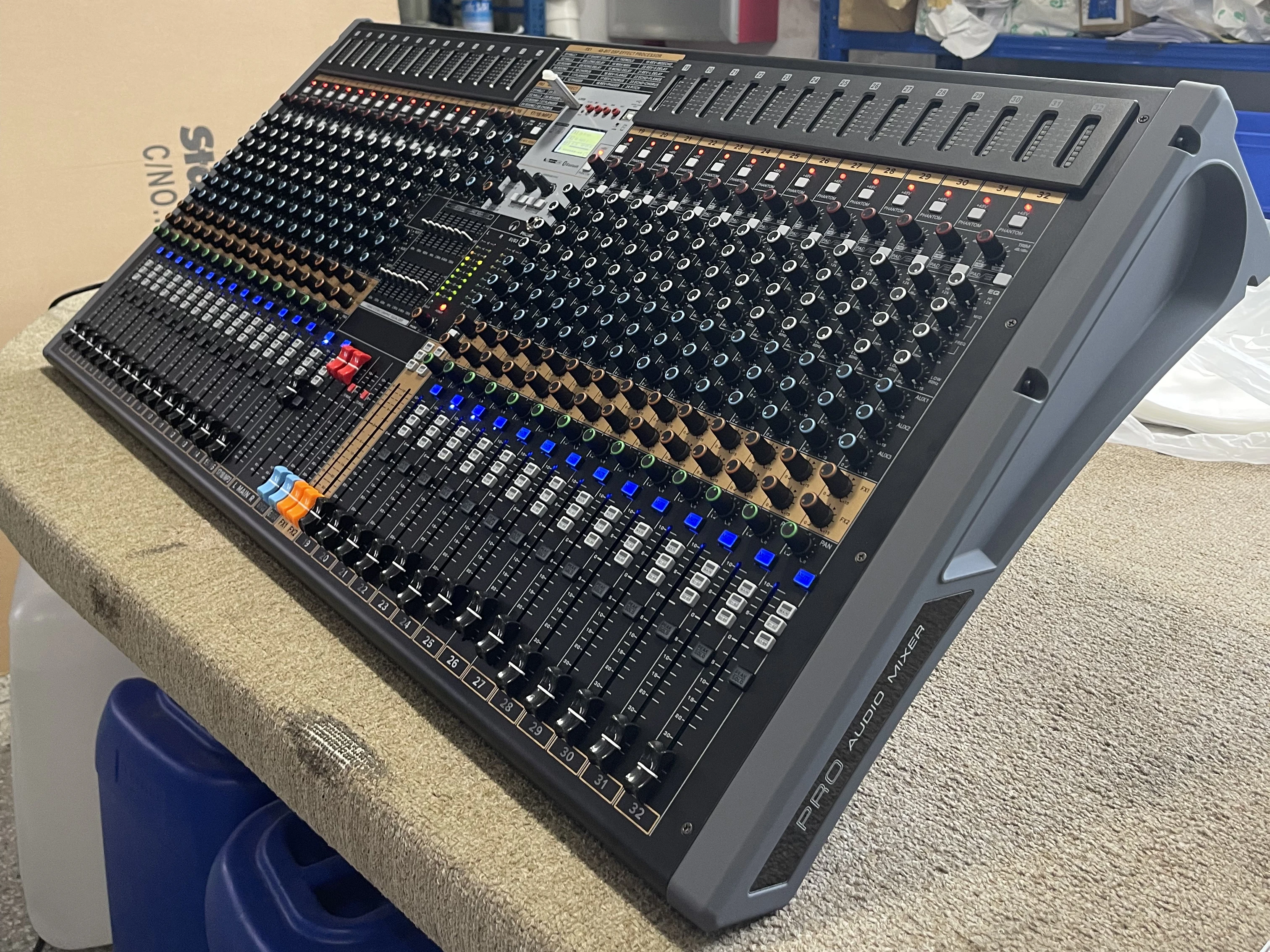 OEM 32Channels NEW Design TFB Series Analog Live Mixer Professional Audio Dual DSP Effectors MP3 Desk Console