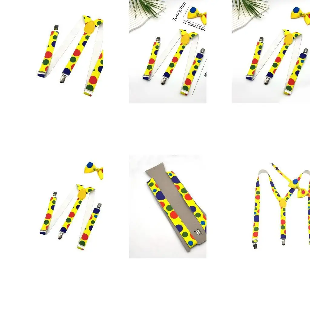 

652F Wersatiles Bowtie и подтяжки Set Antiskid подтяжек Стильные подтяжки модные аксессуары