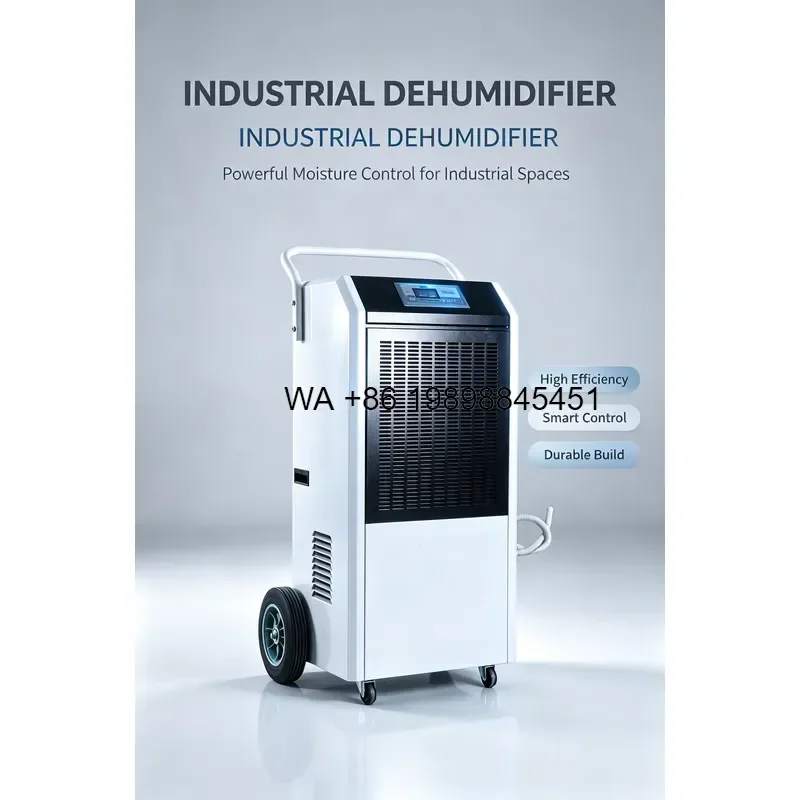 Wmwmnu Commercial Grow Room Dehumidifier 90L D Digital Humidity Controller Portable Industrial Dehumidifier for Greenhouse